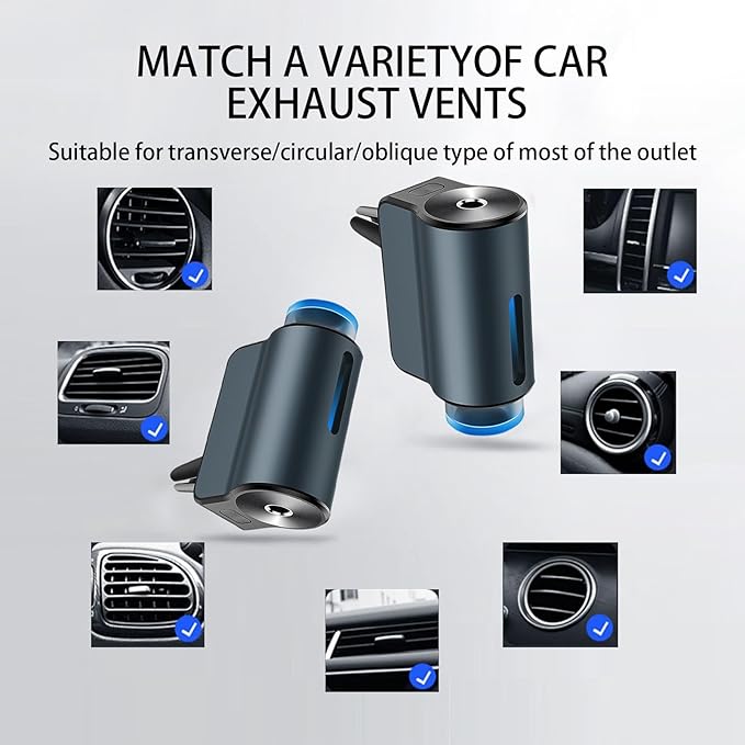 Smart Car Air Freshener Diffuser,Car Aroma Diffuser Air Freshener Spray Automatic with 6PCS Cologne Aromatherapy Oil