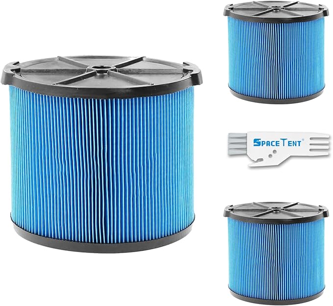 3 Pack VF3500 Filter Replacement for Rigid Shop Vac Filter 4 Gallon, 3-LAYER Fine Dust Wet/Dry Vacuum Filter 26643, compatible with RIDGID Portable 3-4.5 Gallon Shop Vac Models# WD4070 - AquaVibe