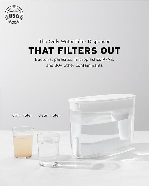 LifeStraw Home – Water Filter Dispenser, 18-Cup, Obsidian