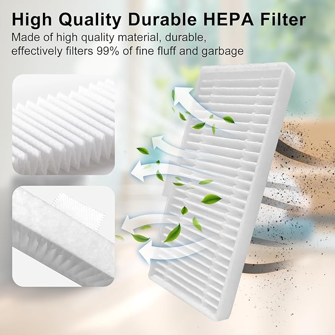 22 Pack Accessories Compatible with Eufy Omni C20 Robotic Vacuum Cleaner Accessory,1 Main Brush, 4 Sweeping Brushes,4 HEPA Filters,5 Dust Bags(Activated Carbon),6 Mop Pads - AquaVibe