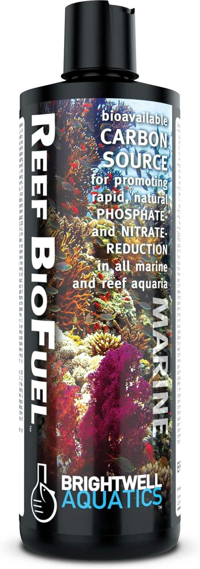 Brightwell Aquatics Reef BioFuel - Organic Carbon Supplement for Marine and Reef Aquariums, Aiding Bacterioplankton Growth That Promotes Rapid Phosphate and Nitrate Reduction, 250 ml - AquaVibe