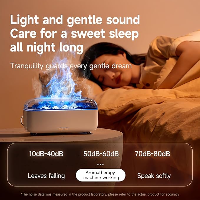 Colorful Flame Essential Oil Diffuser, Mist Humidifier, Aroma Diffuser with Timing Auto-Off 300ml (Black)
