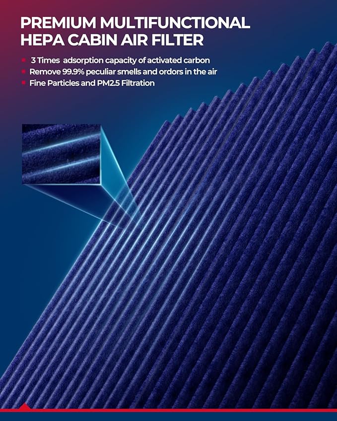 KAX Premiun Cabin Air Filter CF11667 Replacement for Chevy Camaro 2010, 2011, 2012, 2013 2014, 2015, Strong Adsorption w/Upgraded Activated Carbon