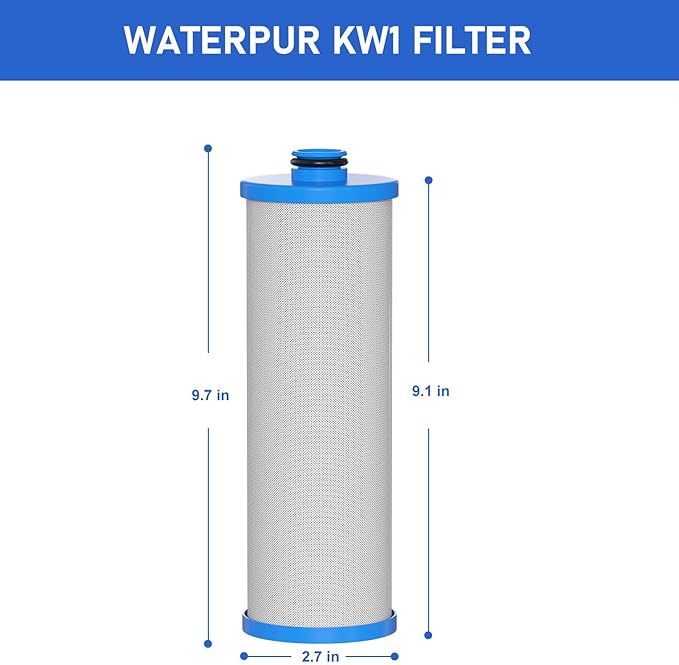 KW1 RV Water Filter 2.5 x 10" Compatible with RCS/FR1 Housing Replaces KW1 and FRE-10-BN Filtration Systems, 3-Pack