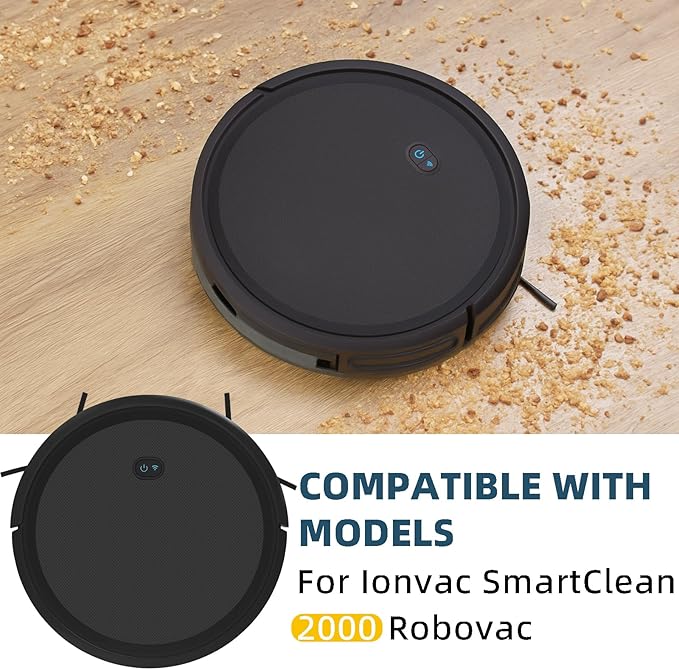 SmartClean 2000 Accessories Kit for Ionvac SmartClean 2000 Robovac Vacuum Replacement Parts - 2 Main Brush, 1 Roller Cover, 6 Hepa Filters, 6 Side Brush, 2 Hepa Filter with Frame - AquaVibe