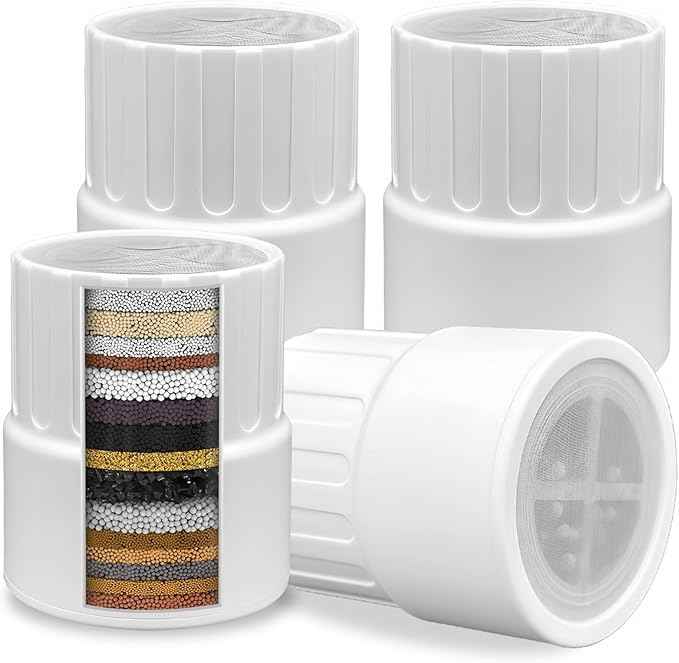 Filter Compatible For JOLIE Filtered Showerhead, High Output Revitalization Filter, REPLACEMENT CARTRIDGE (4pcs)