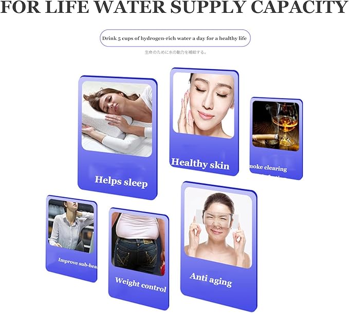 500ML Portable SPE/PEM Hydrogen Water Bottle, with Gas Vent, USB Rechargeable Alkaline Ionizer Maker, Can Absorb Hydrogen, High Temperature Resistance