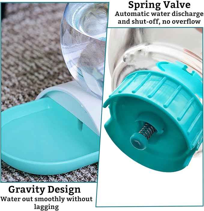 Hamiledyi Automatic Water Dispenser for Cats and Dogs Pet Water Dispenser 2.8 Liter Pet Gravity Water Station Spill-Proof Spherical Waterer Pets Water Bottle for Puppies Kittens Rabbits