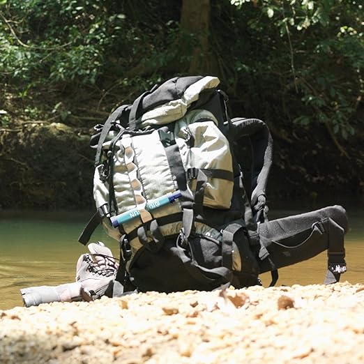 Portable Water Purifier Straw, 0.1 Micron Filtration, 4000 Liters, Emergency Preparedness, Hiking, Camping, Travel, Fishing
