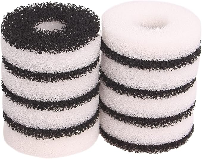 Compatible Filter Carbon Ring Service Kit Fit for Biorb Aquarium (8X Foam, 8X Carbon) - AquaVibe