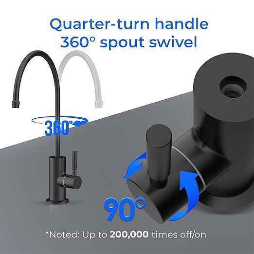Waterdrop G2P600 Reverse Osmosis System with Filtered Water Faucet, 600 GPD Reverse Osmosis Water Filter, 7 Stage Tankless RO Water Filter System, Under Sink RO System, Bundle