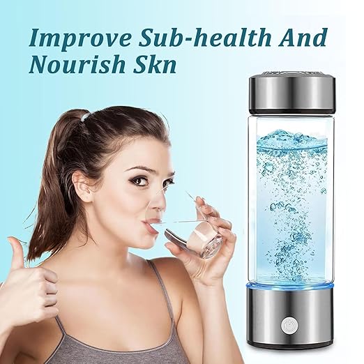 Hydrogen Water Bottle,Rechargeable Hydrogen Water Bottle Generator, Portable Hydrogen Water Ionizer Machine for Sports & Outdoors