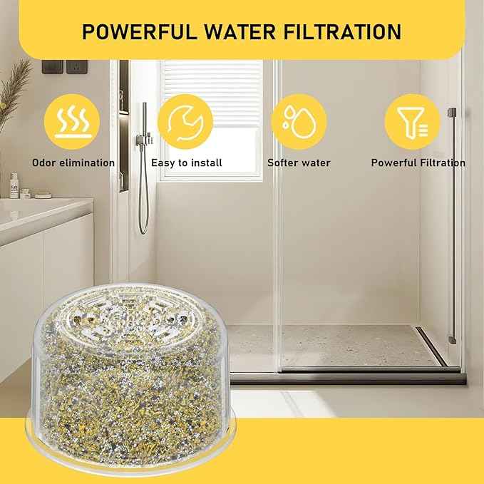 Shower Head Filter Replacement Cartridge Compatible with All Canopy Fixed & Handheld Filtered Shower Head, Shower Filter For Hard Water