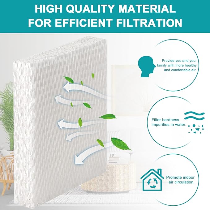 6 Pack HFT600 Humidifier Wicking Filter Replacement Honeywell Filter T, Replace Honeywell Humidifier Filter HEV615 HEV620 HFT600T HFT600PDQ By Cenipar - AquaVibe