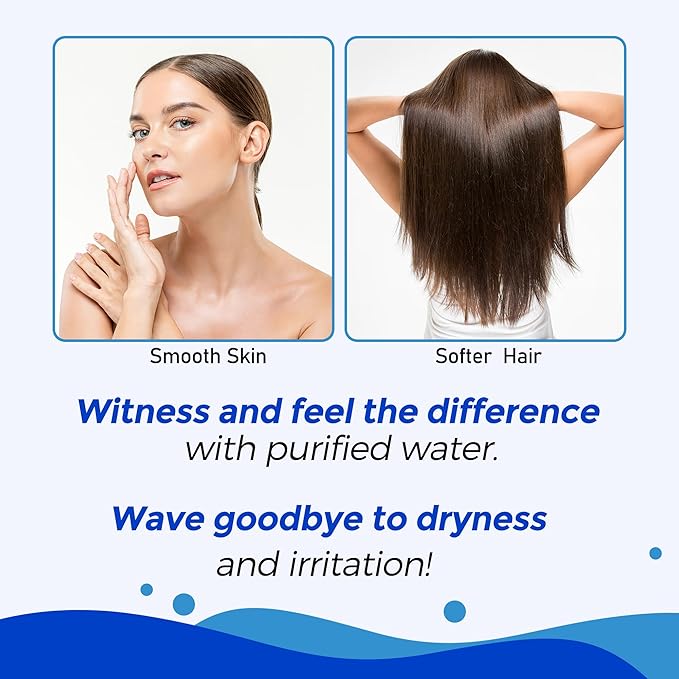 Filtered Shower Head, Water Softener Showerhead for Hard Water - High Pressure, 8 Spray Modes, Chrome Finish