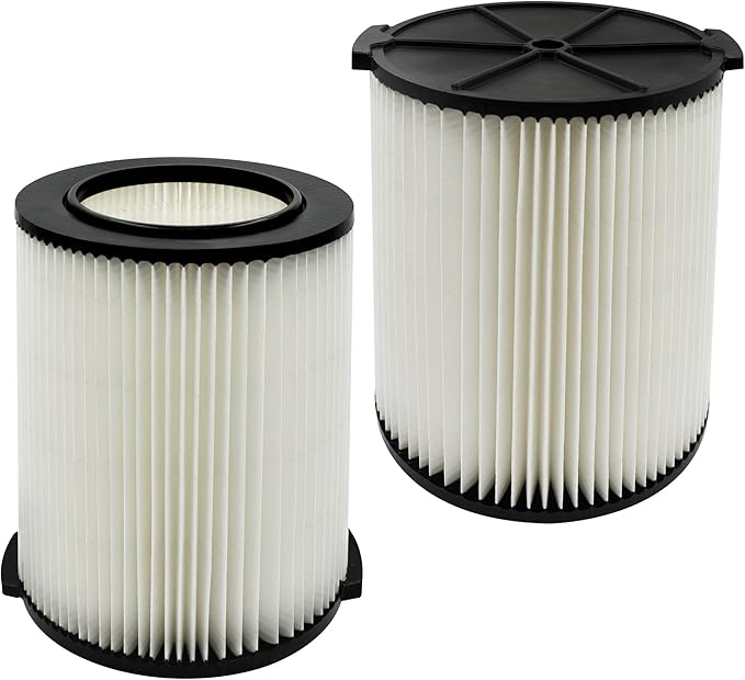 2 Pack VF4000 Replacement Cartridge Filter Compatible with Ridgid 72947 Wet Dry Vacs 5 to 20-Gal, 6-9 GAL HUSKY Vacuum WD5500 WD0671 RV2400A RV2600B, Craftsman 17816 Vacuum, REPLACEMENT VF4000 - AquaVibe