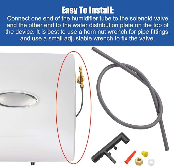 4079 Humidifier Feed Tube Assembly Kit with Nozzle, Sleeve Nut, Orifice, Strainer for 500 Series Compatible with Humidifier 110, 220, 500, 500A, 500M, 550, 550A, 558 - AquaVibe