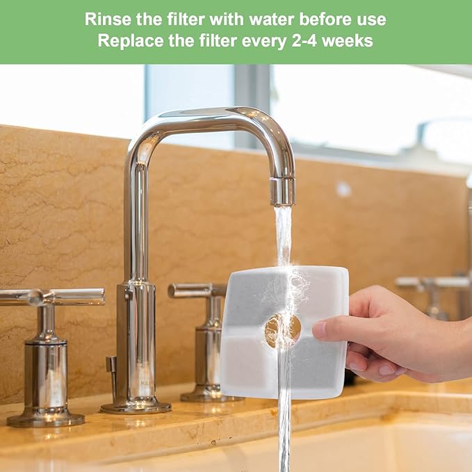 Wonder Creature Cat Water Fountain Filter, Square Cat Fountain Replacement Filters, 16 Filters Pack