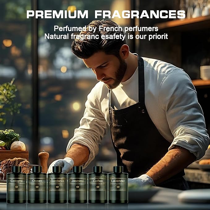 Car Air Freshener Refill for Men & Women 6.09 FL OZ /180ML-9 Month Lavender Scent Essential Oil Perfume, Essential Oil Made of Natural Plant Extracts, Compatible with Car Diffusers for Home/Office