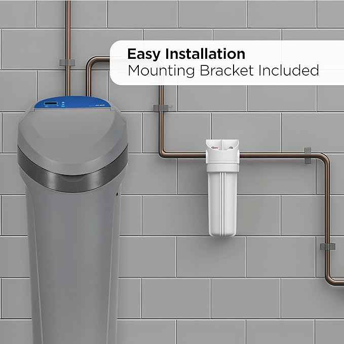EcoPure EPW2 Whole Home Water Filtration System – Municipal & Well Water – Reduces Sediment, Rust, Dirt & Chlorine Taste & Odor – Includes Mounting Bracket, Pressure Release Button & Sump Wrench