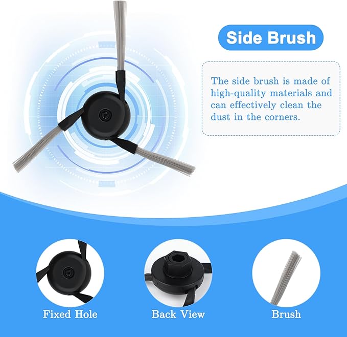 31 PCS Replacement Parts for Dreame X40 Ultra/ Master/ L40 Ultra Vacuum Cleaner, 2 Main Brushes, 6 HEPA Filters, 6 Dust Bags 6 Side Brushes 8 Mop Pads 1 Cleaning Brush 1 Water Tank Brush 1 Screwdriver - AquaVibe