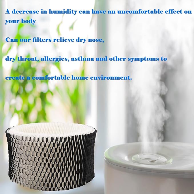 HWF62 Humidifier Filter Replacement, Compatible with for HWF62 HWF62CS HWF62D SF212, Fits Sunbeam Humidifier Models SCM1100, SCM1701, SCM1702, SCM1762(4 Pcs)