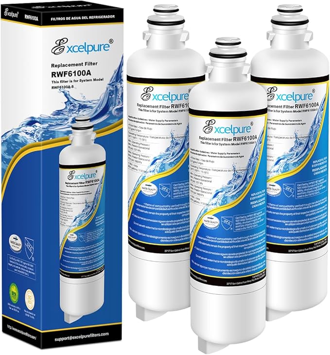 BORPLFTR55 Refrigerator Water Filter Replacement for Bosch Ultra Clarity Pro, BORPLFTR50, 12033030, 11025825, 11032531, B36CT80SNS, B36CL80ENS, WFC100MF, WFS200MF, RA450022, 3PACK - AquaVibe