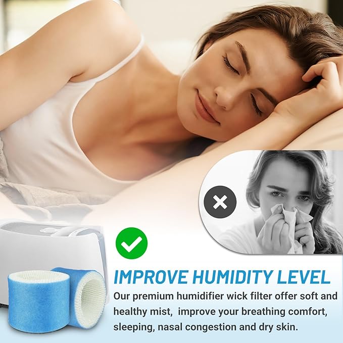 Lemige 6 Pack Upgraded HAC-504 Humidifier Filters for Honeywell Humidifier HAC-504, HAC-504AW, HAC504V1, HCM350, HCM-350W, HCM-300T, HCM-315T, HCM-600, HCM-710, Replacement Filter A