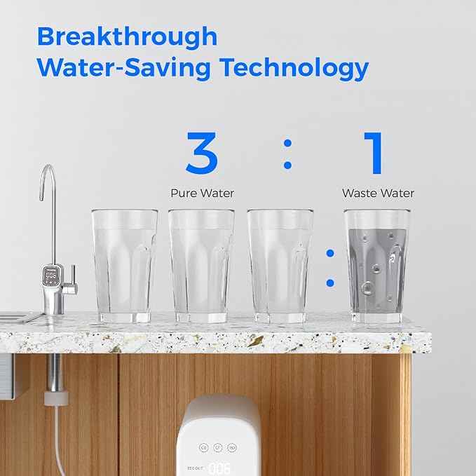 Waterdrop WD-G3P800-N2RO Filter, Replacement for WD-G3P800-W Tankless Reverse Osmosis System, Reduce PFAS, 2-year Lifetime