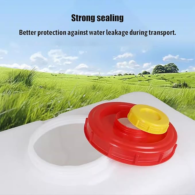 Water Storage Water Storage Container Food-Grade HDPE Square Water Container, Large Capacity Water Tank W/Enlarged Calibre Handle 2.8mm Thick Leakproof for Home Camping RV Outdoor