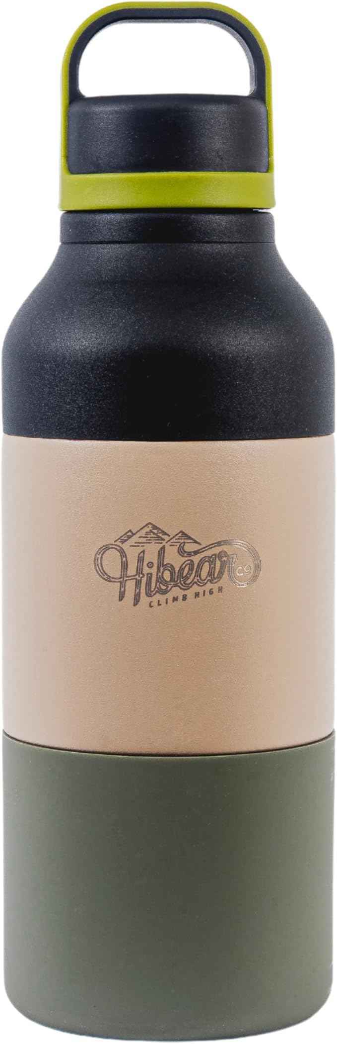 HIBEAR 32oz All-Day Adventure Flask - As Seen on Shark Tank - The Insulated Multi-Tool of Beverage Bottles - Craft Pourover, Cold Brew, Tea, Water Infusion, Wine Decanting, Hydration.