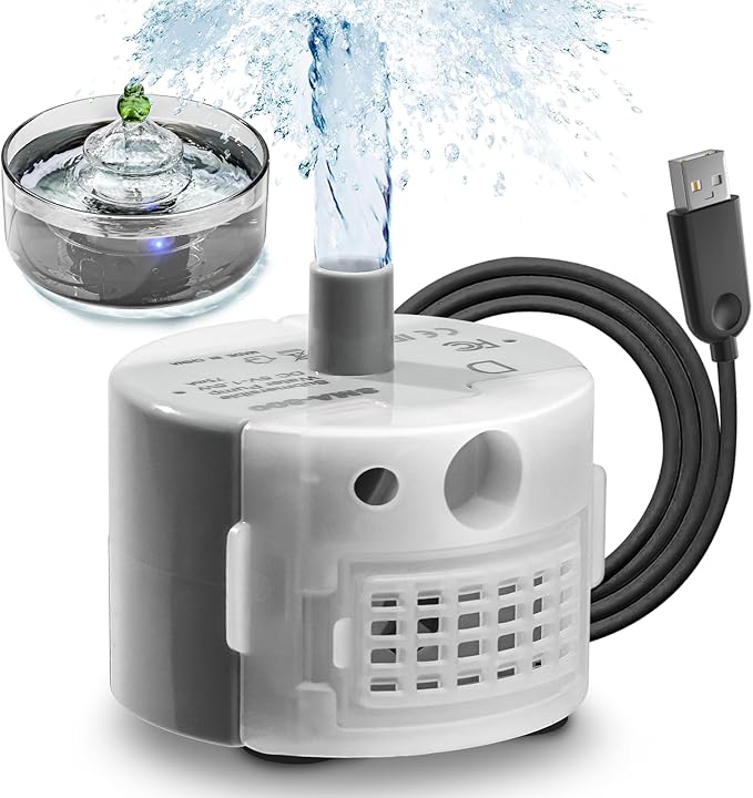All-Glass Cat Water Fountain, 3.2L/108oz Glass Pet Fountain with LED Light, Automatic Water Dispenser for Cats (Pump)