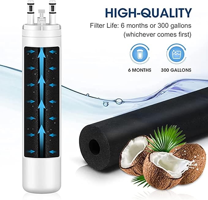 2Pcs Water Purifier Filter Replacement RO Membrane Korean Quick Connect 10in 75g