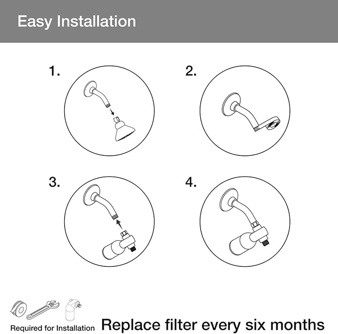 KOHLER R24670-G-BN Aquifer Filtered Showerhead with Water Filter System, Multifunction Shower Head with Filters Combo Kit for Skin and Hair, Vibrant Brushed Nickel