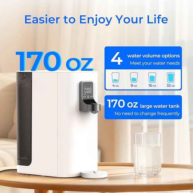 Waterdrop K19-SFK Reverse Osmosis Water Filter Countertop, Alkaline Minerals, Countertop Reverse Osmosis System, 3:1 Pure to Drain, Reduce PFAS, No Installation Required, BPA Free