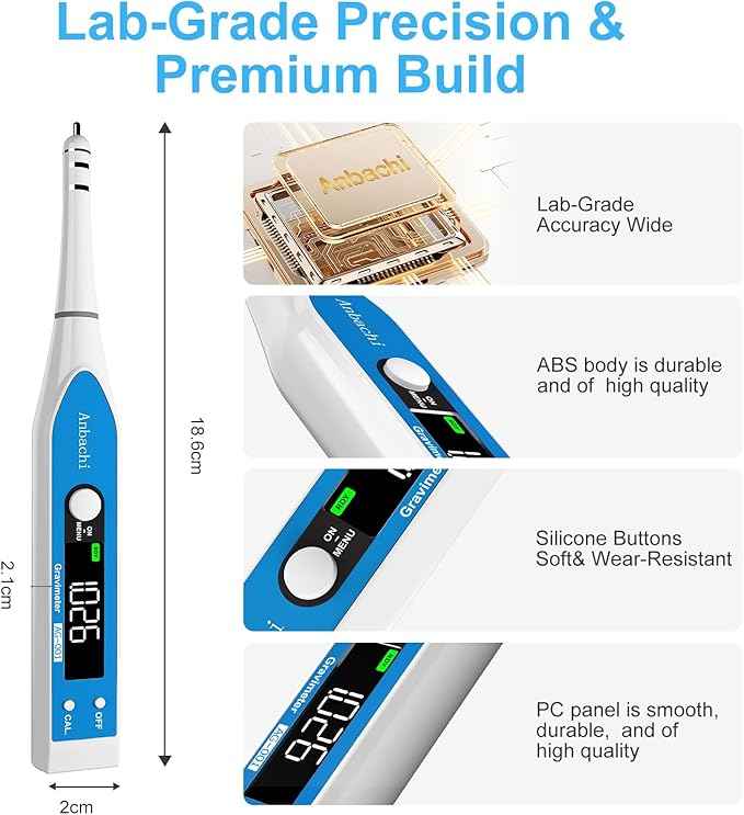 Digital Salinity Meter 3-in-1 Saltwater Tester – Specific Gravity, Salinity & Temperature Pen Hydrometer, High Accuracy Water Quality Tester for Aquarium, Marine, Pool, Hydroponics, Aquaculture