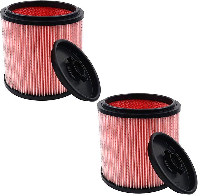 2 Pack HEPA Filter Compatible with Vacmaster Standard Cartridge Filter & Retainer 5 to 20 Gallon Wet/Dry Vacs, Compare to Part# VCFS & VCFF - AquaVibe