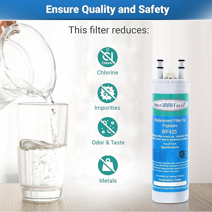 Aqua Fresh Replacement for WF3CB, PureSource 3, 706465, 242086201, 242086203, 242294501, 242069601, AP4567491, PS3412266, WF425 Refrigerator Water Filter - AquaVibe