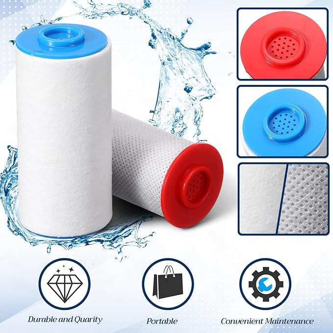 Baquler 2 Pcs Compatible with Weddell Duo Shower Filter Shower Replacement Cartridges Filter Water Clean Cartridges Replacement Full Set for Removes Chlorine Particulates Heavy Metals