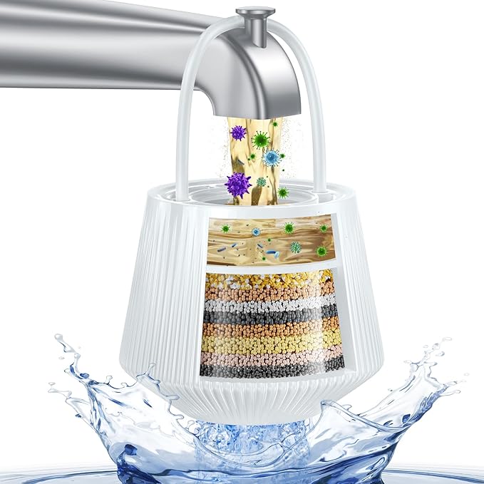Next-Gen Bathtub Water Filter for Faucet | Removes 95% Chlorine, Lead, Fluoride & Heavy Metals | Softens Water, Hard Water Balance | Safe Bath Filter for tub, Babies, Kids & Family Skincare - AquaVibe