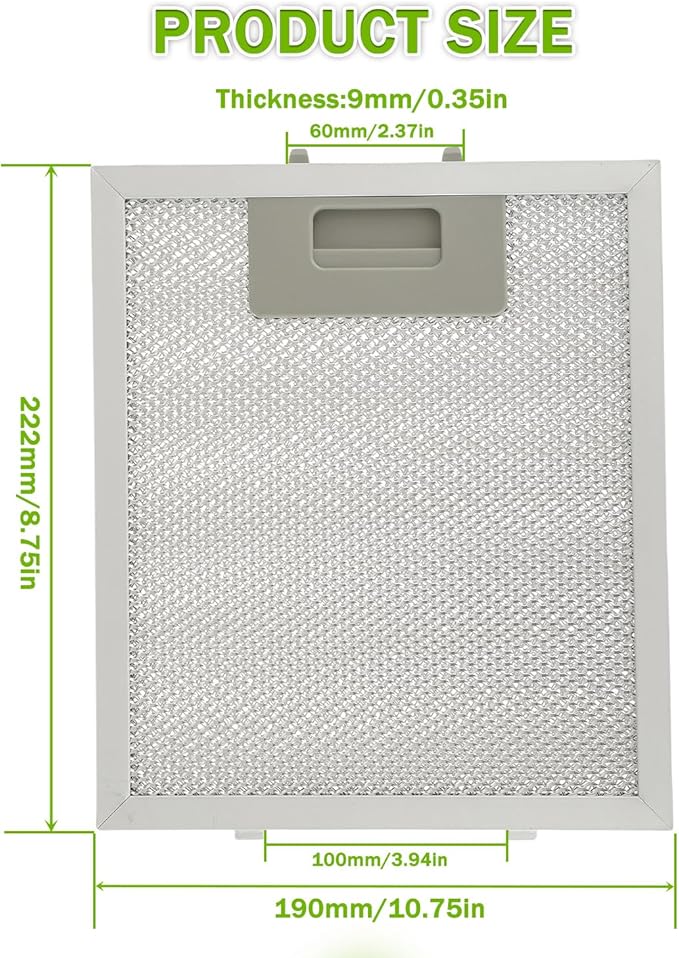 W10915369 Range Hood Filter replacement 5 Layer Aluminum Mesh Hood Grease Filter Fit for Whirlp Kitchen Exhaust Fan Jenn Air Kitchen Aid(3 Pack) - AquaVibe