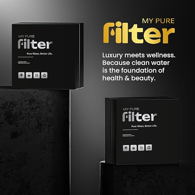 Shower With Internal Filter – High-Pressure Water Softener for Hard Water – Leaves Hair Feeling Fresh and Easy to Comb – Silver – Includes Replaceable Filter and Easy-Install Kit – My Purefilter