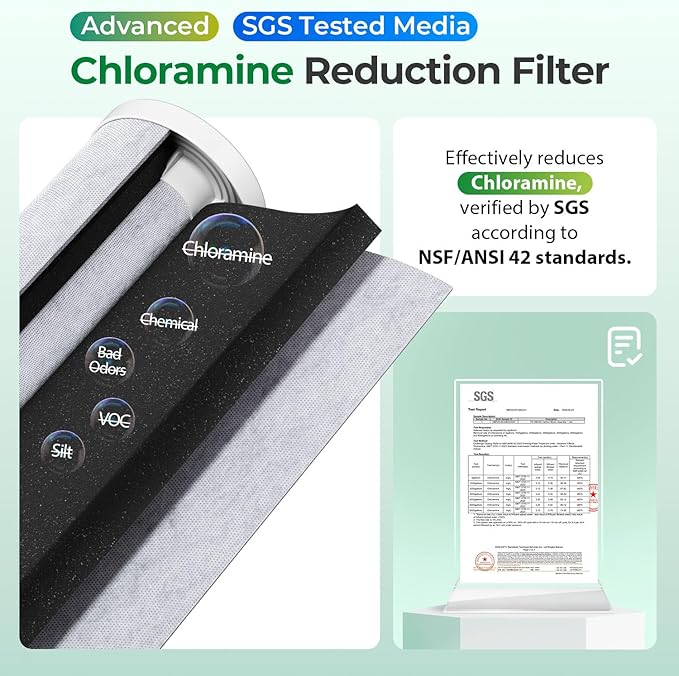 iSpring WGB21B-KSNC Whole House Water Filter System, SGS-Tested to Remove up to 94.4% of Chloramine, 5-Layer Filtration Reduces Heavy Metals, Lead, Chlorine, Sediment, VOC, 10” x 4.5” Filters