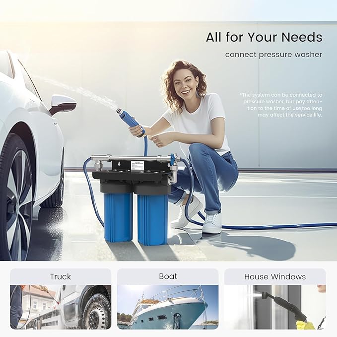 Waterdrop Spotless Car Wash Water Filter, Deionized Water, Spot Free, Replacement for Waterdrop WD-CWE Spotless Car Wash System with Resin