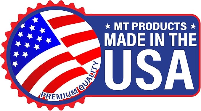 MT Products 64 Oz HDPE Plastic Juice Bottles with Orange Tamper Evident Caps Set of 6 Bottles and 6 Caps - Made in The USA
