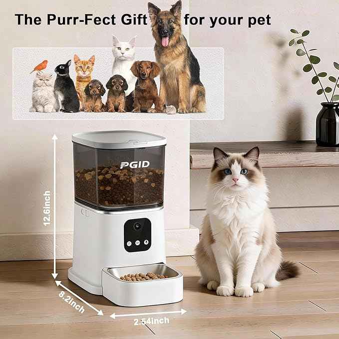 Cordless Cat Water Fountain Stainless Steel 4.5L Fountain+ 5L Automatic Cat Water Fountain with 4K Camera + Hair Removel Glove Set for Pet Dog Cat