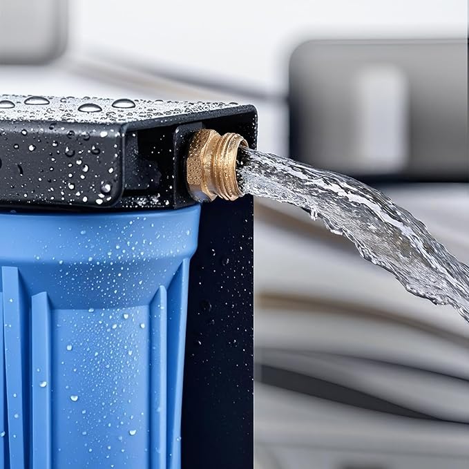 VEVOR RV Water Filter with Bracket, 3-Cartridge 2.5 x 10 in Water Filter System for RVs, Remove Sediments, Chlorine, Bad Tastes, Odors, and Most Contaminants, for Campers, Boats, Vans
