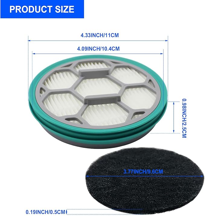 VideoPUP Replacement 2pcs HEPA Filter & 4pcs Sponges Kit Compatible with Neakasa/Neabot P1 Pro Pet Grooming Kit & Vacuum Cleaner - AquaVibe