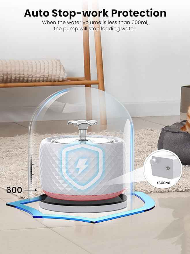 118oz/3.5L Smart Cat Water Fountain with App Control, Kitty spout cat Water Fountain, Ultra Quiet Pet Water Fountain for Cat Indoor, 2.4GHz Wi-Fi