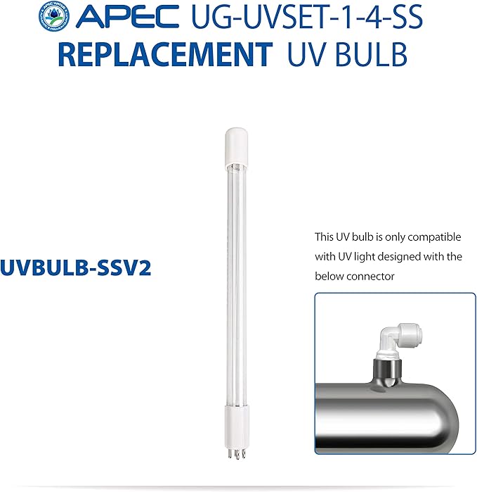 APEC Intense Stainless Steel Ultra-Violet Sterilizer Water Filtration Kit UG-UVSET-1-4-SS
